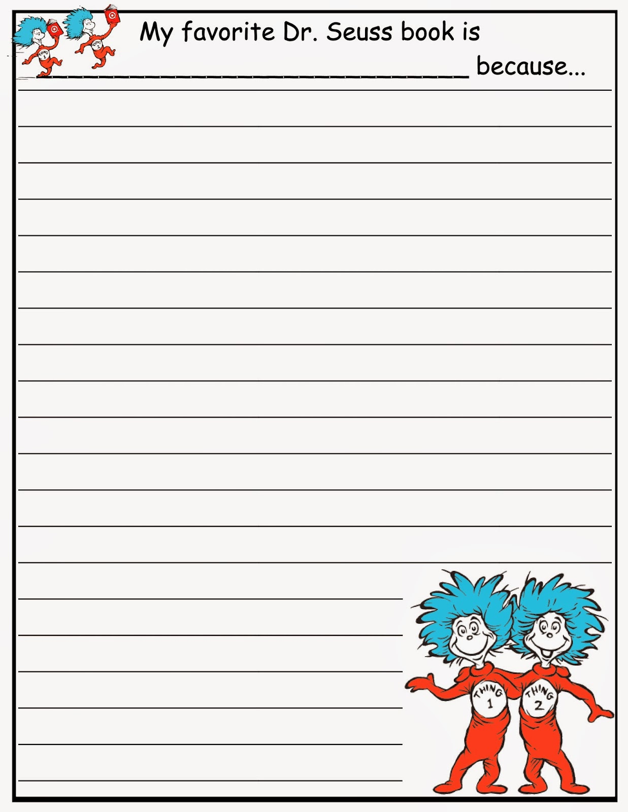 Scrap N Teach: Dr. Seuss Writing Papers (Free) - Dr Seuss Free Printable Templates