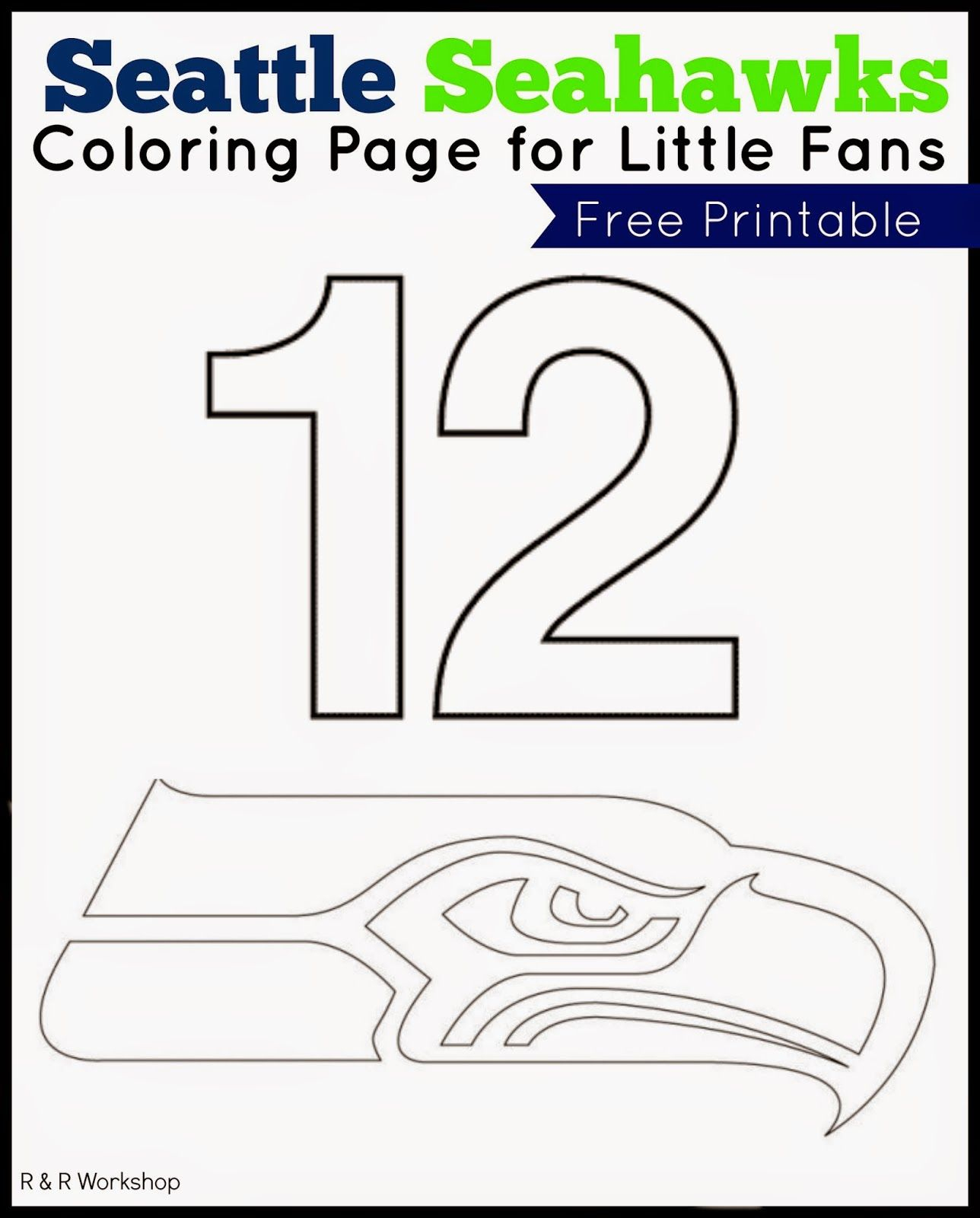 Seattle Seahawks Coloring Page For Kids | Ogt Blogger Friends - Free Printable Seahawks Coloring Pages