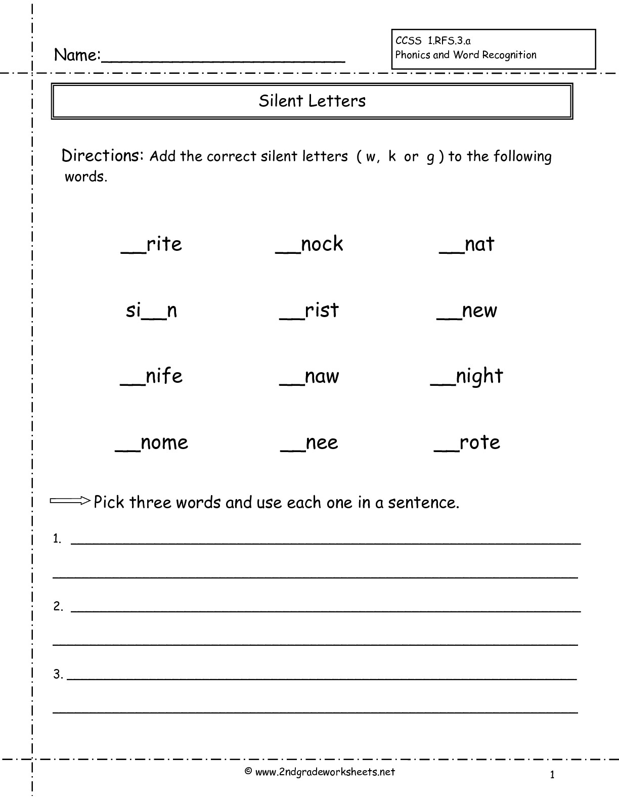Second Grade Phonics Worksheets And Flashcards - Free Printable Phonics Assessments