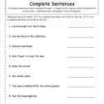 Second Grade Sentences Worksheets, Ccss 2.l.1.f Worksheets.   Free Printable Subject Predicate Worksheets 2Nd Grade