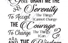 Serenity Prayer Digital Vector Files, Instant Download For Print And – Free Printable Serenity Prayer