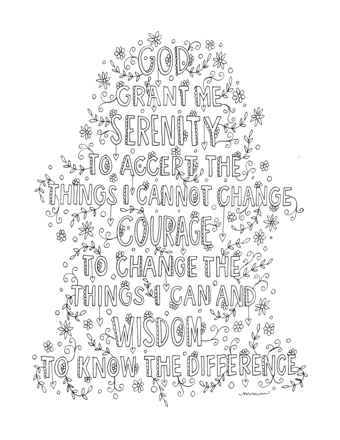 printable serenity prayer