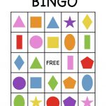 Shape Bingo Card   Free Printable   I'm Going To Use This To Teach   Free Bingo Patterns Printable