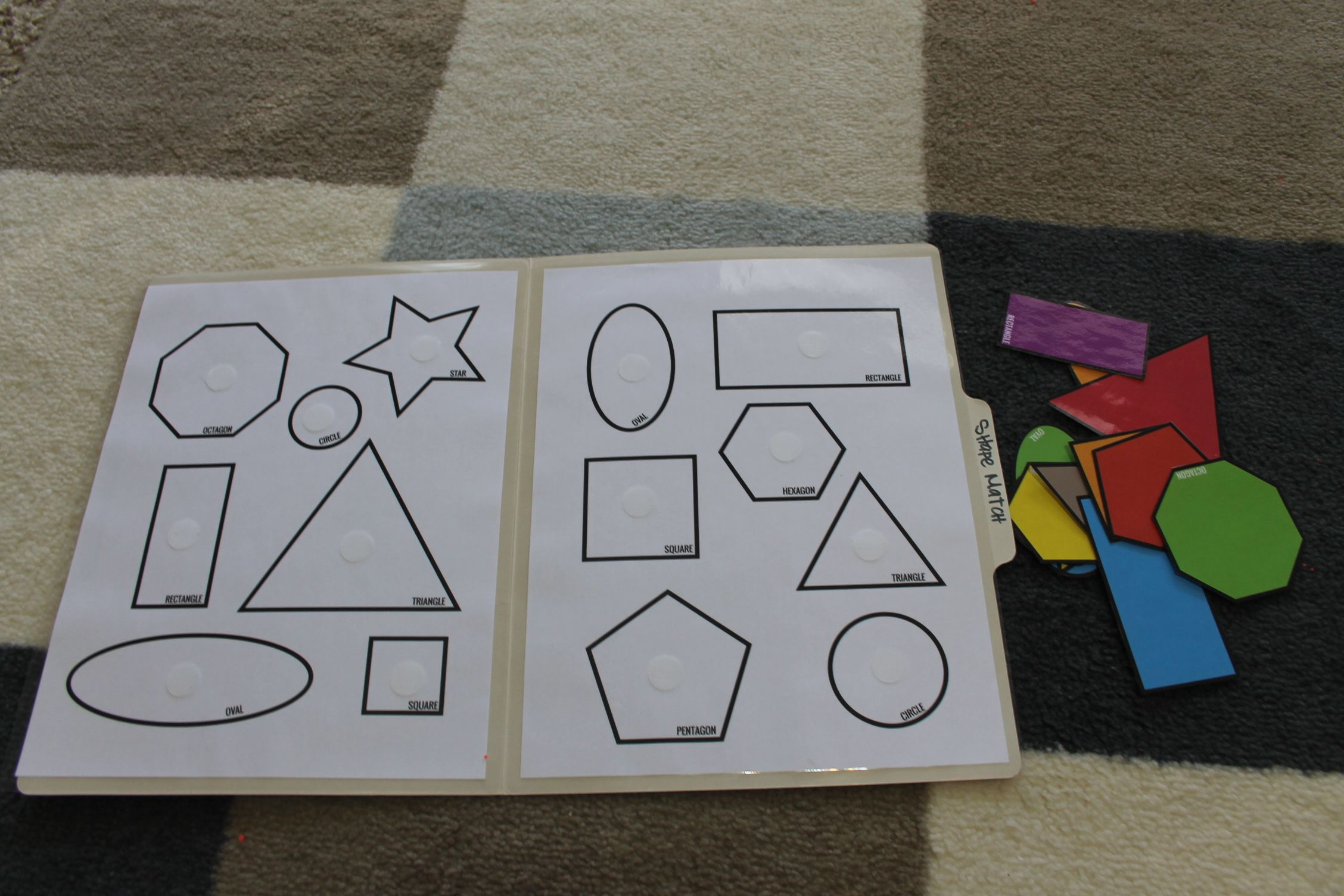 Shape-Match-Toddler-Pre-K-File-Folder-Game-Open | Preschool | Folder - Free Printable Preschool Folder Games