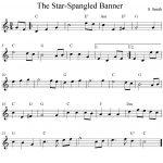 Sheet Music Violin | The Star Spangled Banner, Free Easy Violin   Free Printable Piano Sheet Music For The Star Spangled Banner