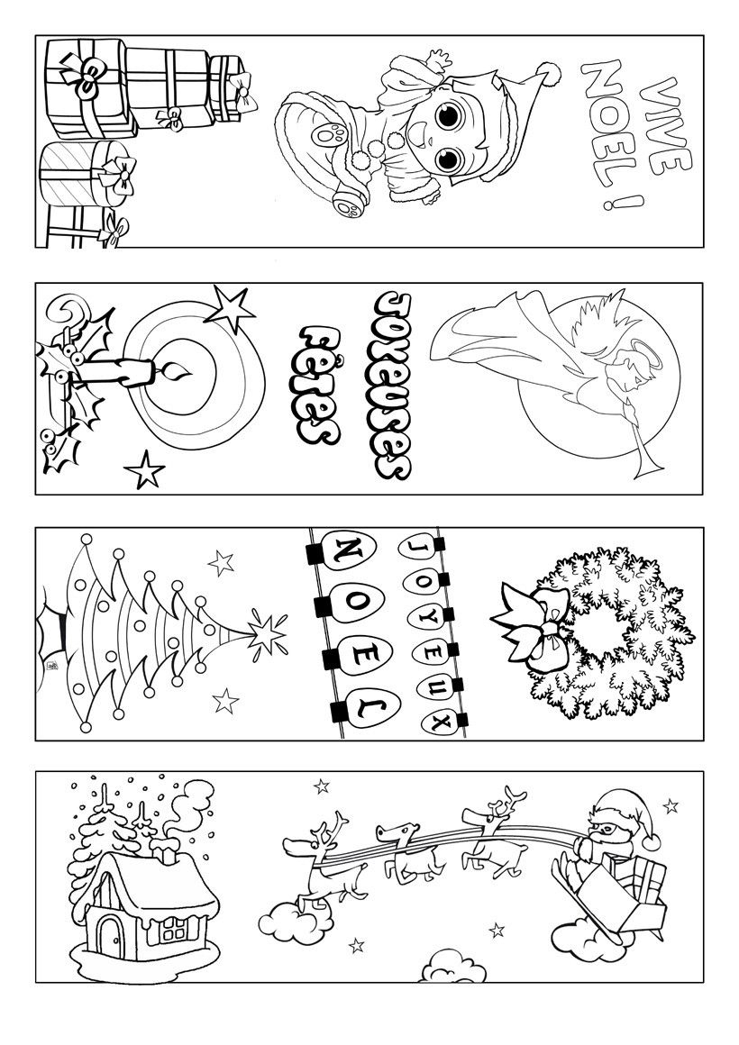 Signets-Noel-A-Colorier | Coloring Page | Pinterest | Bookmarks Kids - Free Printable Christmas Bookmarks To Color