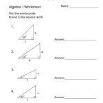 Simple Algebra 1 Worksheet Printable | Ged Prep | Pinterest   Free Printable Algebra Worksheets With Answers