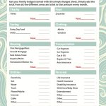 Simple Budget Worksheet Free Printable | For The Home | Pinterest   Free Printable Family Budget