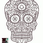 Simple Free Coloring Pages Of Mexican Day Of The Dead   Widetheme   Free Printable Day Of The Dead Worksheets