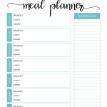 Simple Meal Planner Template | Meal Planner Template | Meal Planner   Free Printable Weekly Meal Planner
