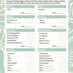 Simple Monthly Budget Preadsheet Basic Templates Home Household   Household Budget Template Free Printable