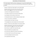 Simple Subject And Predicate Worksheet | 9Th Grade Practice   9Th Grade English Worksheets Free Printable