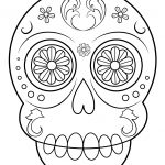 Simple Sugar Skull Coloring Page | Free Printable Coloring Pages   Free Printable Sugar Skull Coloring Pages