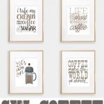 Six Coffee Printables | Printables | Pinterest | Coffee Bar Home   Free Printable Coffee Bar Signs