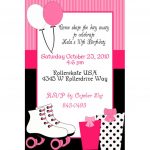 Skating Party Invitations Including Exquisite Party Invitation   Free Printable Roller Skate Template