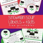 Snowman Soup Labels + Tags   Free Printables   Snowman Soup Free Printable