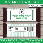 Soccer Hershey Candy Bar Wrappers Template   Free Printable Candy Bar Wrappers Templates