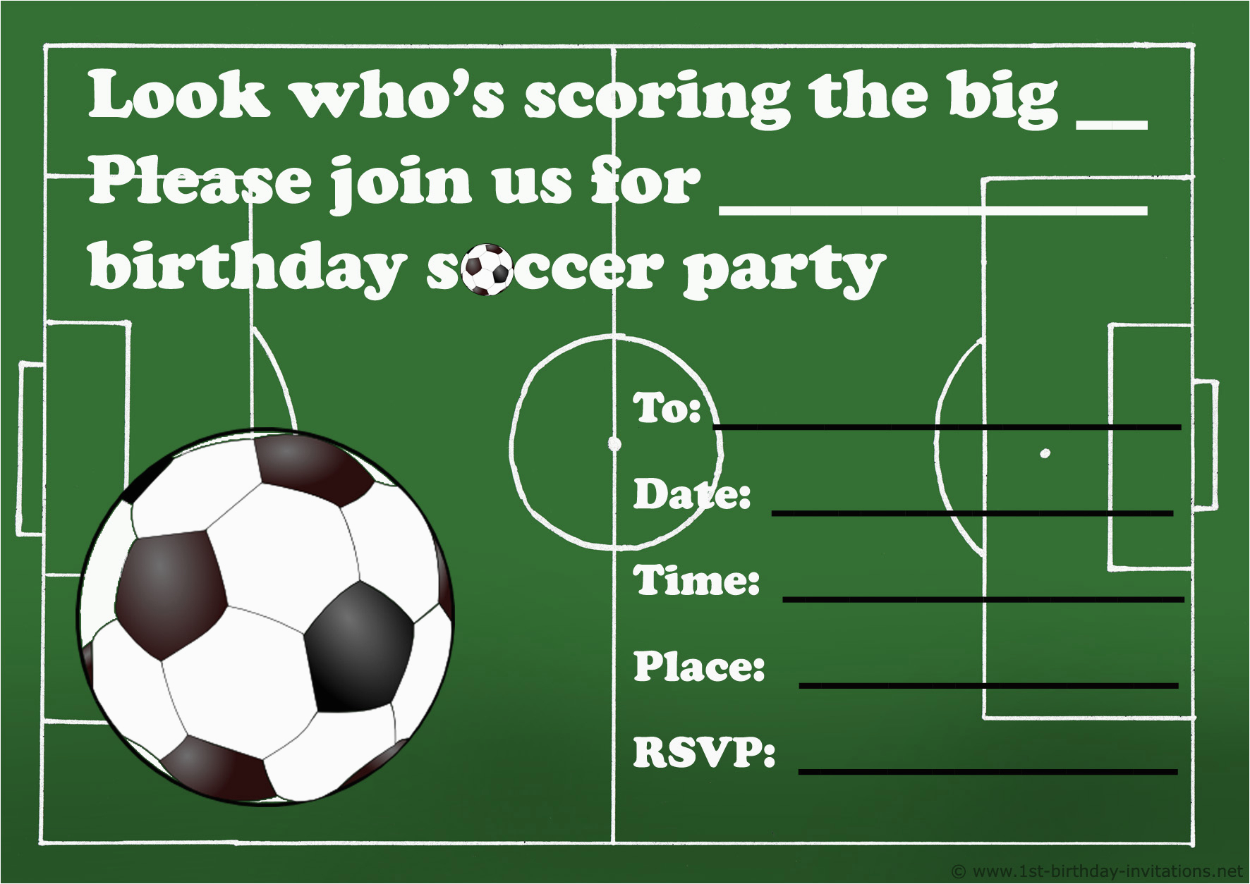 Soccer Invitations For Birthday Party | Birthdaybuzz - Free Printable Soccer Birthday Invitations