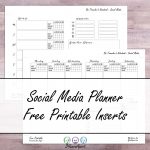 Social Media Planner Inserts | Free Printable For Traveler's   Free Printable Traveler&#039;s Notebook Inserts