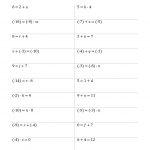Solve One Step Equations With Smaller Values (A) Math Worksheet   Free Printable Algebra Worksheets Grade 6