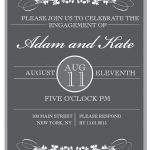 Sophisticated Engagement Party Free Printable Invitation   Free Printable Engagement Invitations