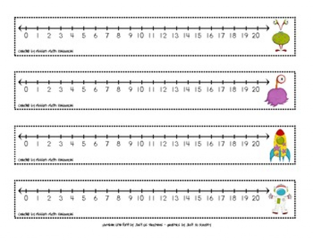 Space Themed Number Line 0 - 20Primarily Created | Tpt For Free - Free Printable Number Line 0 20