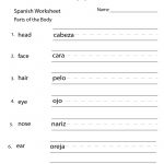 Spanish Worksheets For Kindergarten |  Worksheet 1 Best Quality   Free Printable Elementary Spanish Worksheets