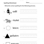 Spelling Practice Worksheet   Free Printable Educational Worksheet   Free Printable Spelling Worksheets