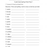 Spelling Worksheets | Fourth Grade Spelling Worksheets   Free Printable Spelling Worksheets For 5Th Grade