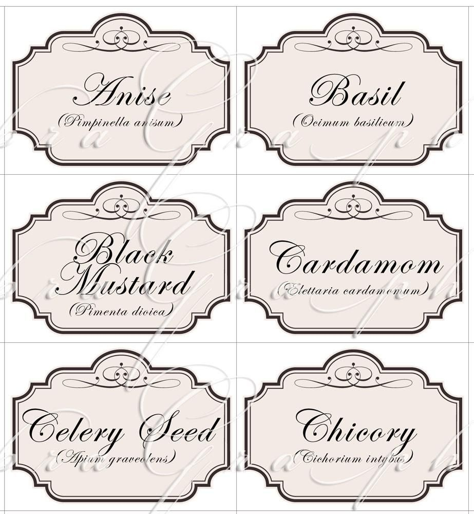 Spice And Herb Labels Printable Free | Food | Pinterest | Herb - Free Printable Herb Labels