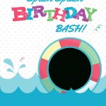 Splish Splash   Free Printable Summer Party Invitation Template   Free Printable Pool Party Birthday Invitations