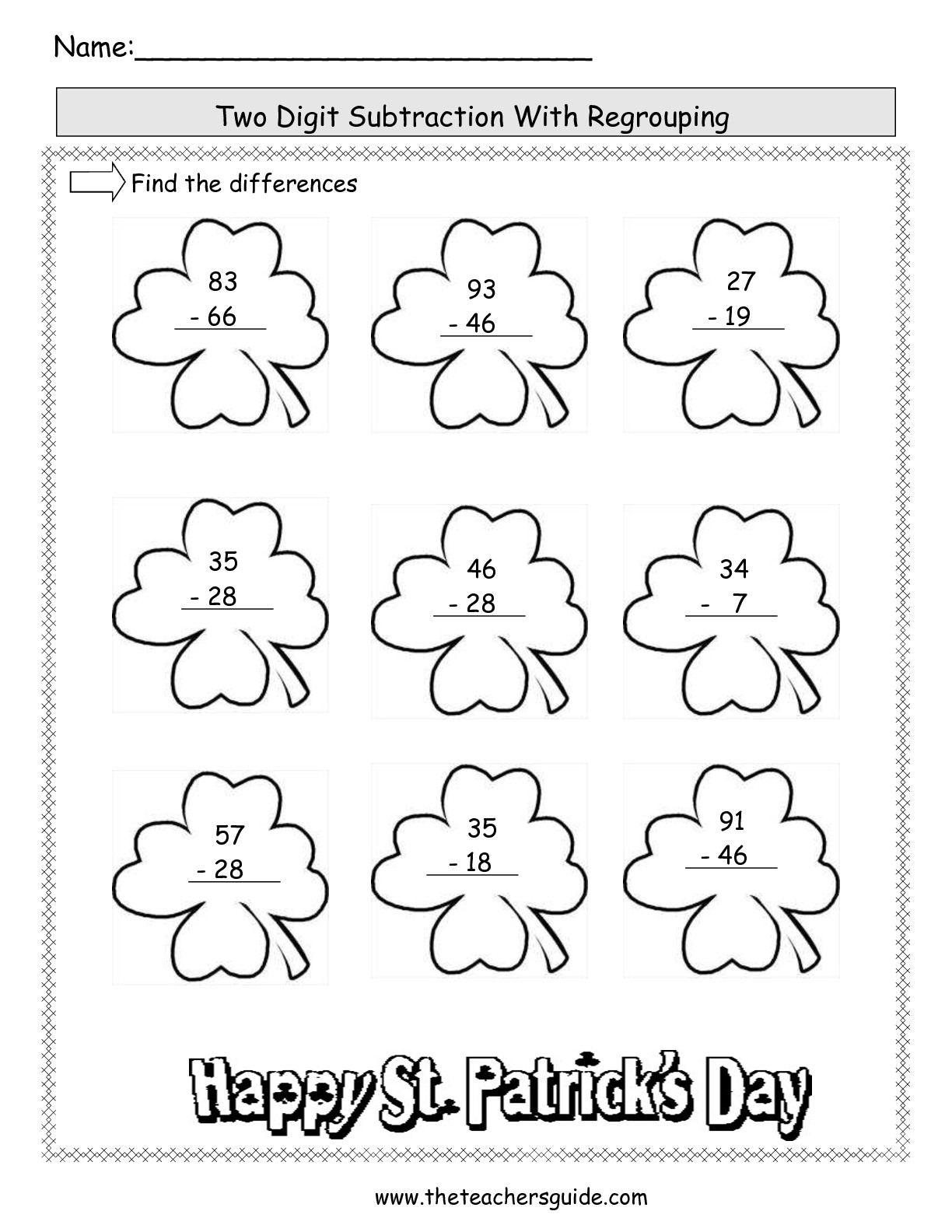 St. Patrick&amp;#039;s Day Lesson Plans, Themes, Printouts, Crafts - Free Printable St Patrick Day Worksheets