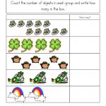 St. Patrick's Day Worksheets: St. Patrick's Day Counting Practice   Free Printable St Patrick Day Worksheets