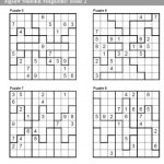 Sudoku Free Printable Puzzles 4 Per Page | Kids Activities   Free Printable Sudoku