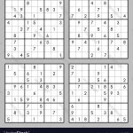Sudoku Puzzles Royalty Free Vector Image   Vectorstock   Free Printable Sudoku 4 Per Page