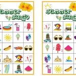 Summer Bingo Game With #free Printables   Free Printable Summer Pictures
