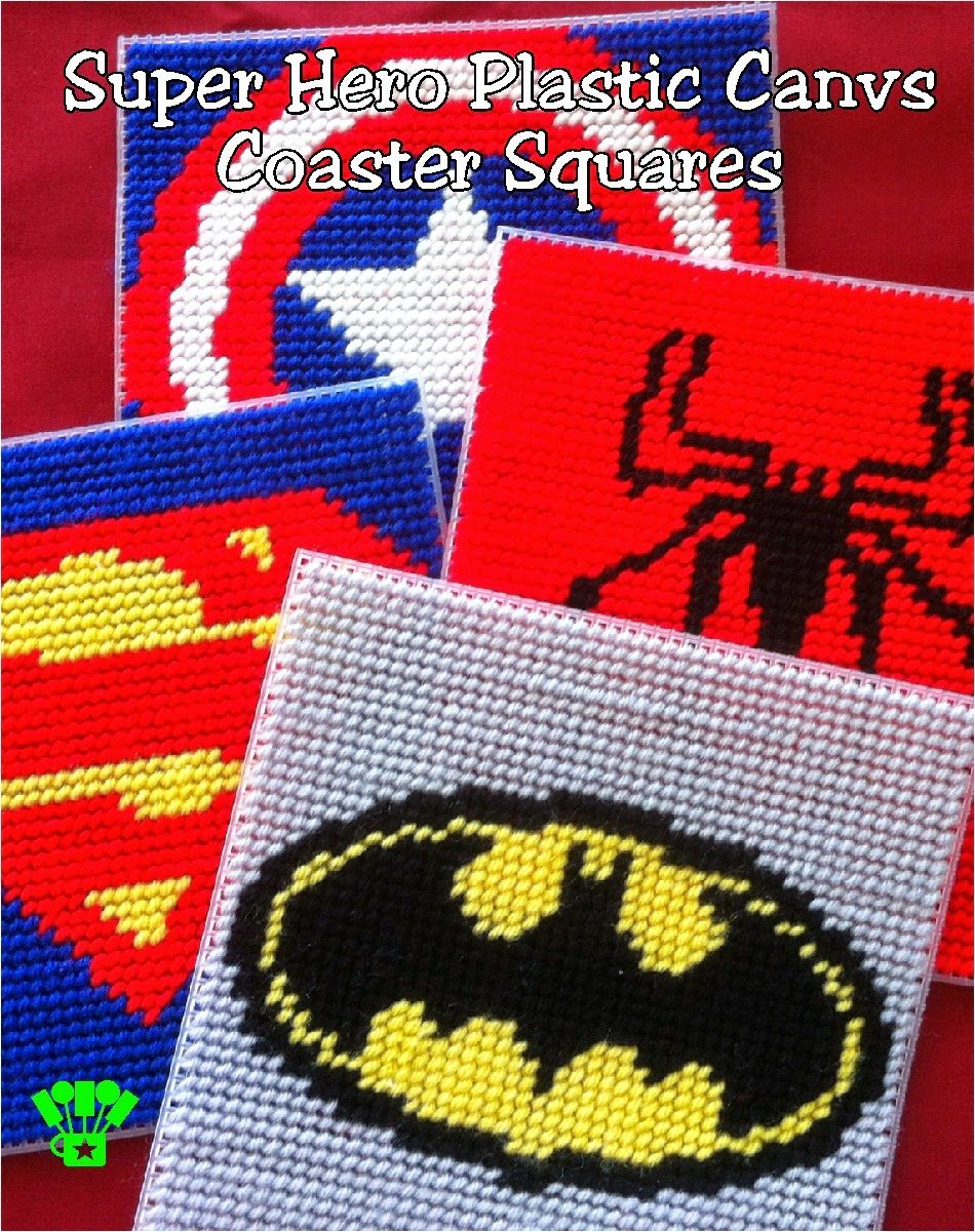 Super Hero Coaster Plastic Canvas Pattern. Maybe Make A Box Out Of - Printable Plastic Canvas Patterns Free Online