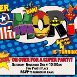 Superhero Comic Book Party Invitation With Free Printable 1 In   Free Printable Superman Invitations