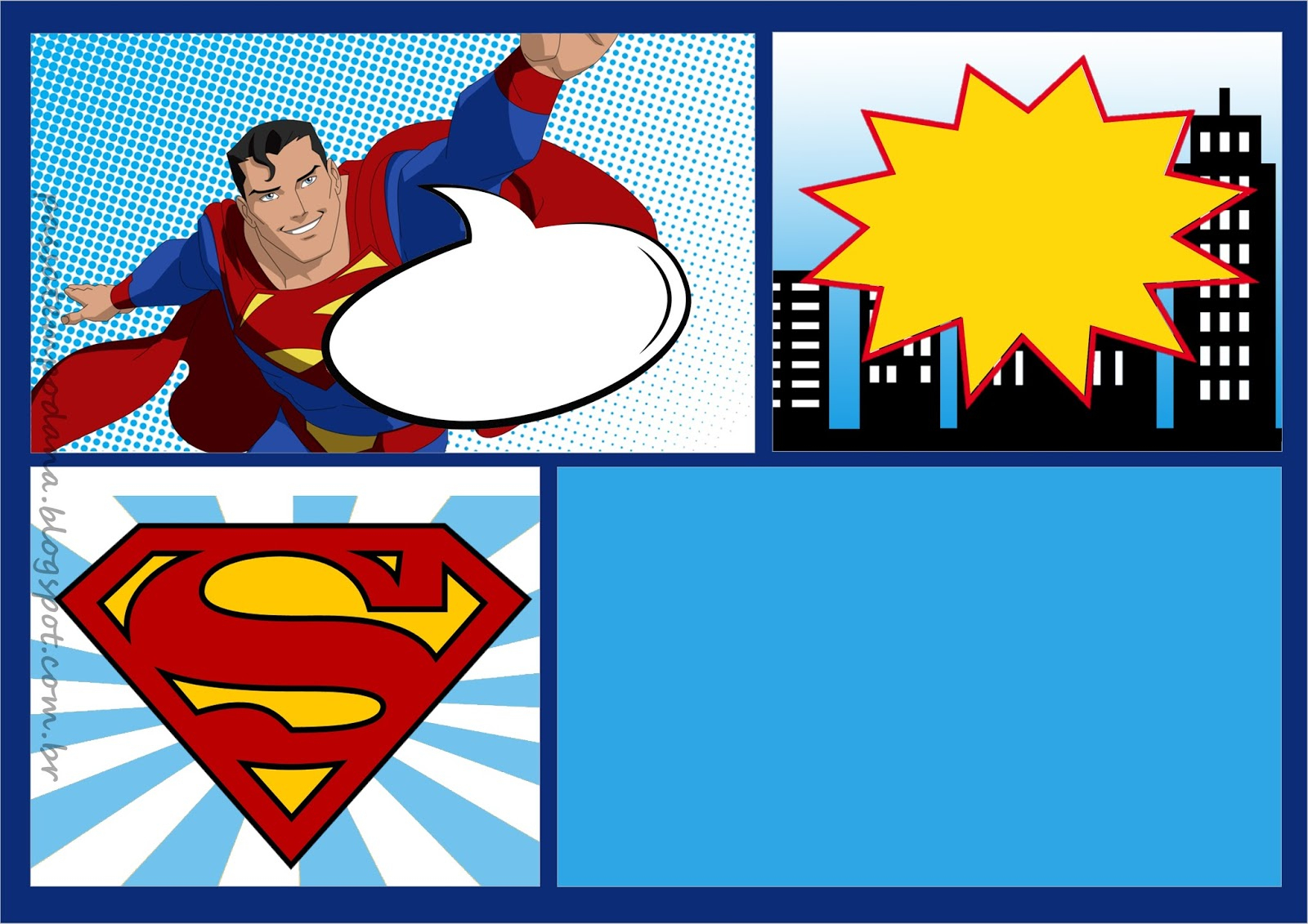 Superman Comic: Free Printable Kit. - Oh My Fiesta! For Geeks - Free Printable Superman Invitations