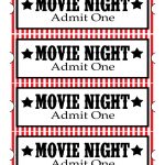 Sweet Daisy Designs: Free Printables: Home Movie Theatre Night | Diy   Free Printable Movie Tickets