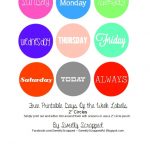 Sweetly Scrapped: Free Printable Days Of The Week Circle Labels   Free Printable Days Of The Week Cards