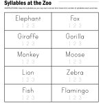 Syllables At The Zoo Worksheet   Free Printable Open And Closed Syllable Worksheets