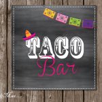 Taco Bar Sign Fiesta Party Posters Hot And Mild Tags Taco | Etsy   Free Printable Taco Bar Signs