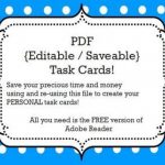 Task Cards Template: {Editable/savable} Pdf | Classroom Stuff Within   Free Printable Blank Task Cards