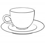 Tea Cup And Saucer Drawing Sketch Coloring Page | Crafty Stuff   Free Printable Tea Cup Coloring Pages