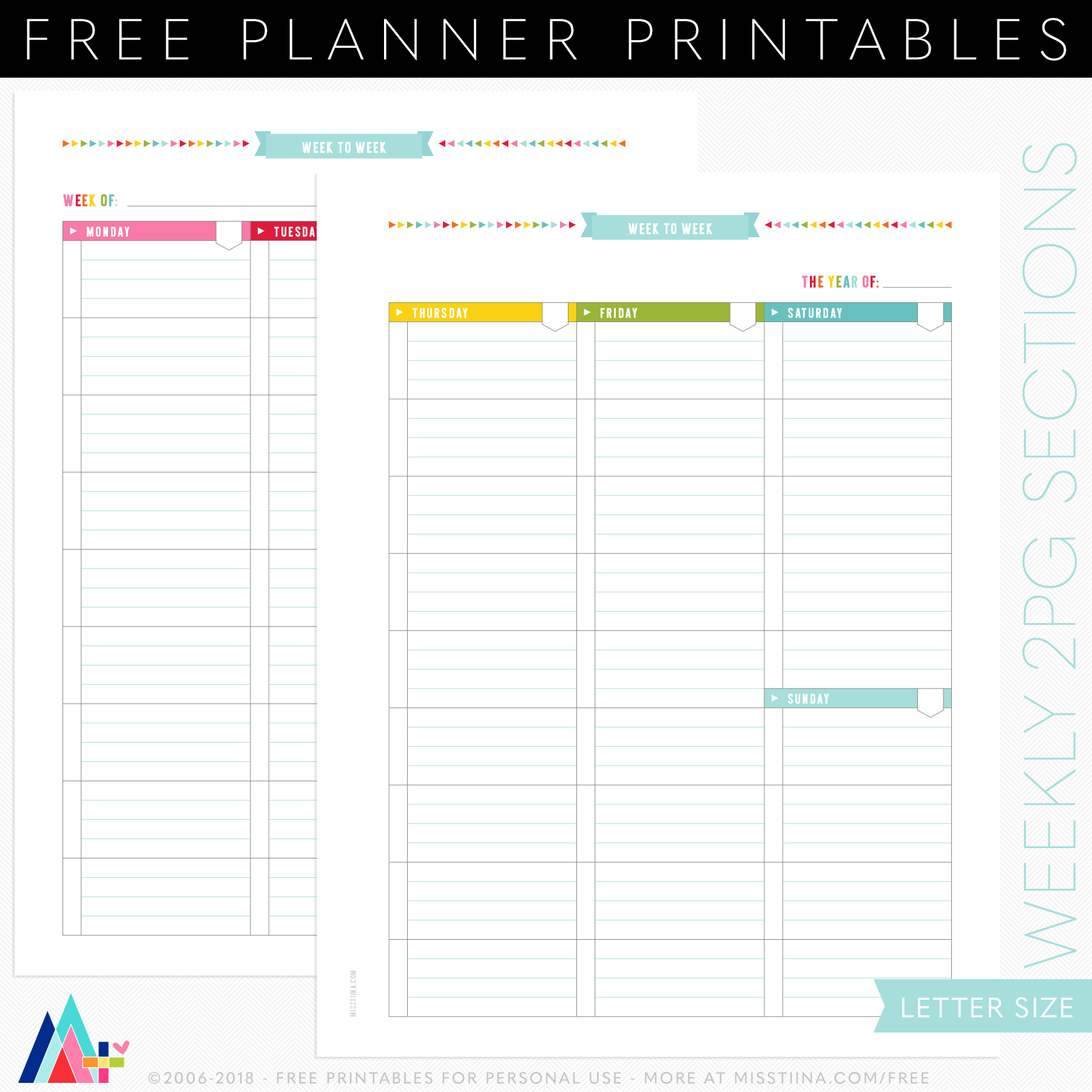 Teacher Planner + 3 New Printable Planner Freebies | Misstiina - Free Printable Teacher Planner