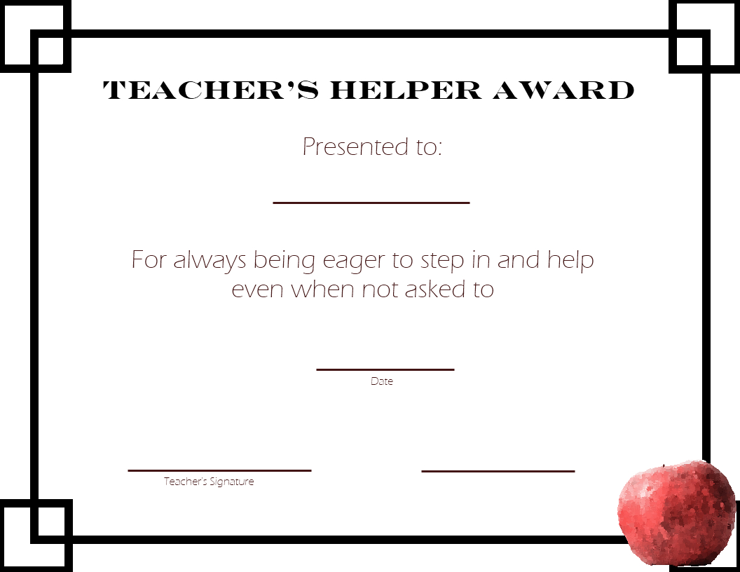 Teacher-School-Printable Student Awards - Free Printable Student Award Certificate Template