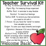 Teacher Survival Kit: How To Make & #free Printable Label   Teacher Survival Kit Free Printable