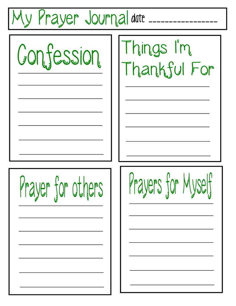 Teaching Children About Prayer With Free Prayer Journal Printable - Free Printable Prayer Journal