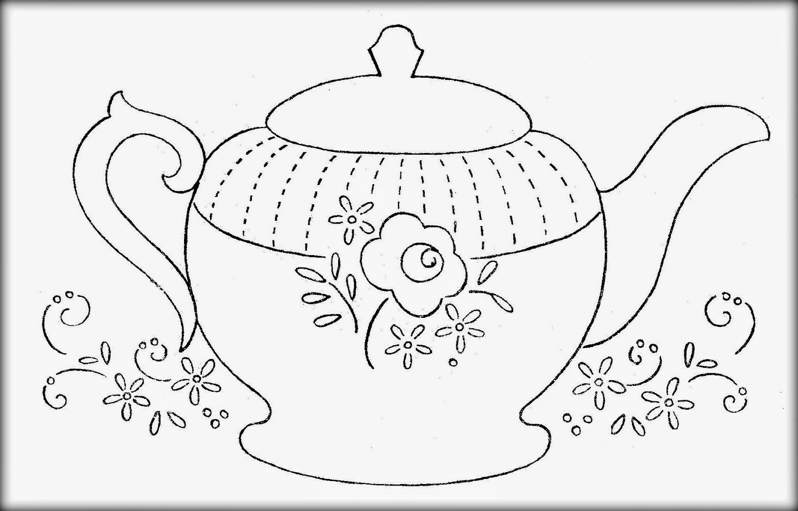 Teapot Printable Coloring Pages And Cup Of Tea With Cookies Within - Free Teapot Printable